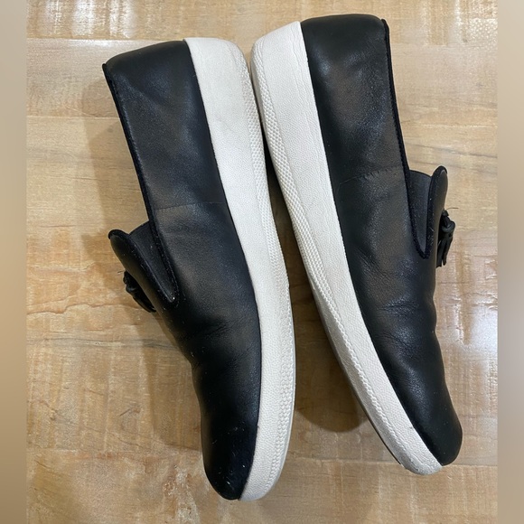 Fitflop Womens black loader slipper shoes tassel well worn - Picture 5 of 9